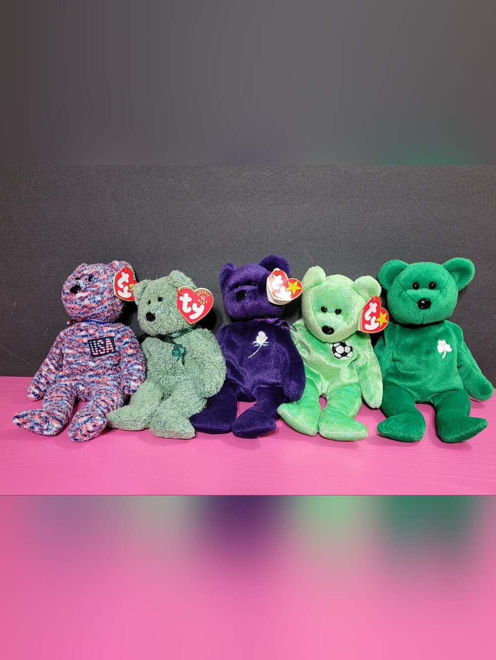 Ty Beanie Babies Bears Set Of 5 See Description (1706)